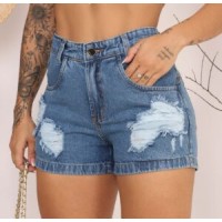 Shorts saia jeans feminino